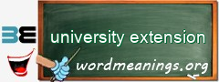 WordMeaning blackboard for university extension